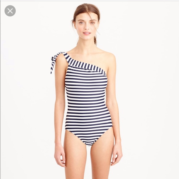 J Crew baby and white striped swimsuit - Picture 2 of 3